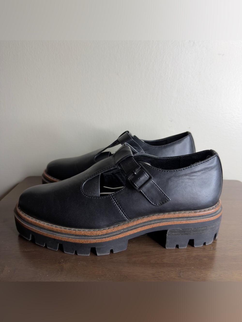 Korks Vega Black Mary Jane Loafers Sz 10 Womens